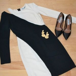 Alice + Olivia colorblock long sleeve dress, S/P